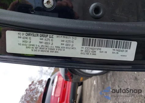 2013 Dodge Challenger Sxt из США, поврежденный, VIN 2C3CDYAG6DH718749